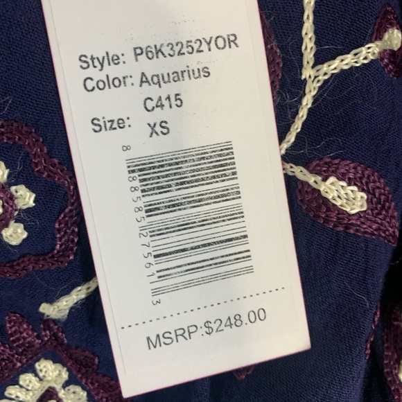 Parker Sadie Embroidered Peasant Shift Dress - Picture 13 of 13